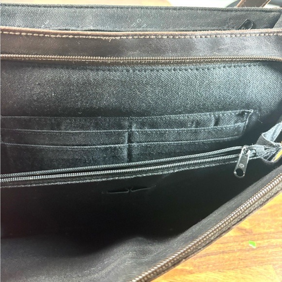 Crazy Horse Leather Messenger Bag Dark Brown Crossbody Unisex - Picture 8 of 9